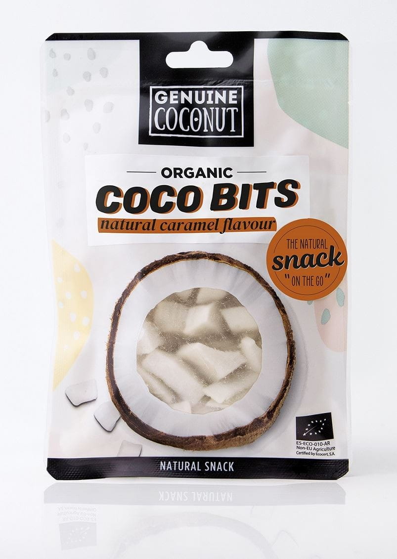 Snacks frais à la noix de coco au goût de caramel, sans gluten BIO 56 g - VRAIE NOIX DE COCO