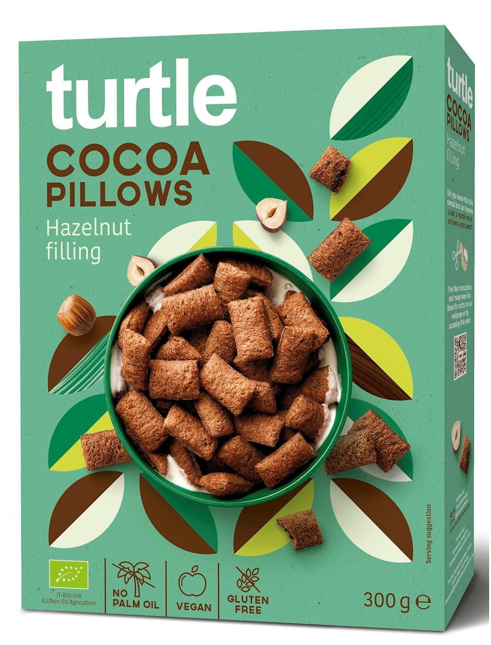 Oreiller de riz fourré aux noix et cacao Sans gluten BIO 300 g - TURTLE