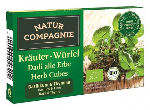 Verkaufsbrühe - Kräuterwürfel mit Basilikum und Thymian BIO 80 g - NATUR COMPAGNIE