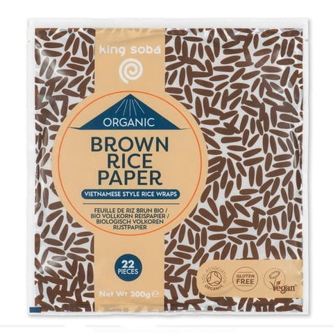 Gluten-free wholegrain rice paper ORGANIC 200 g (22 pieces) - KING SOBA