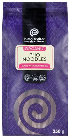 Pâtes (riz, pâtes complètes) sans gluten pho BIO 250 g - KING SOBA