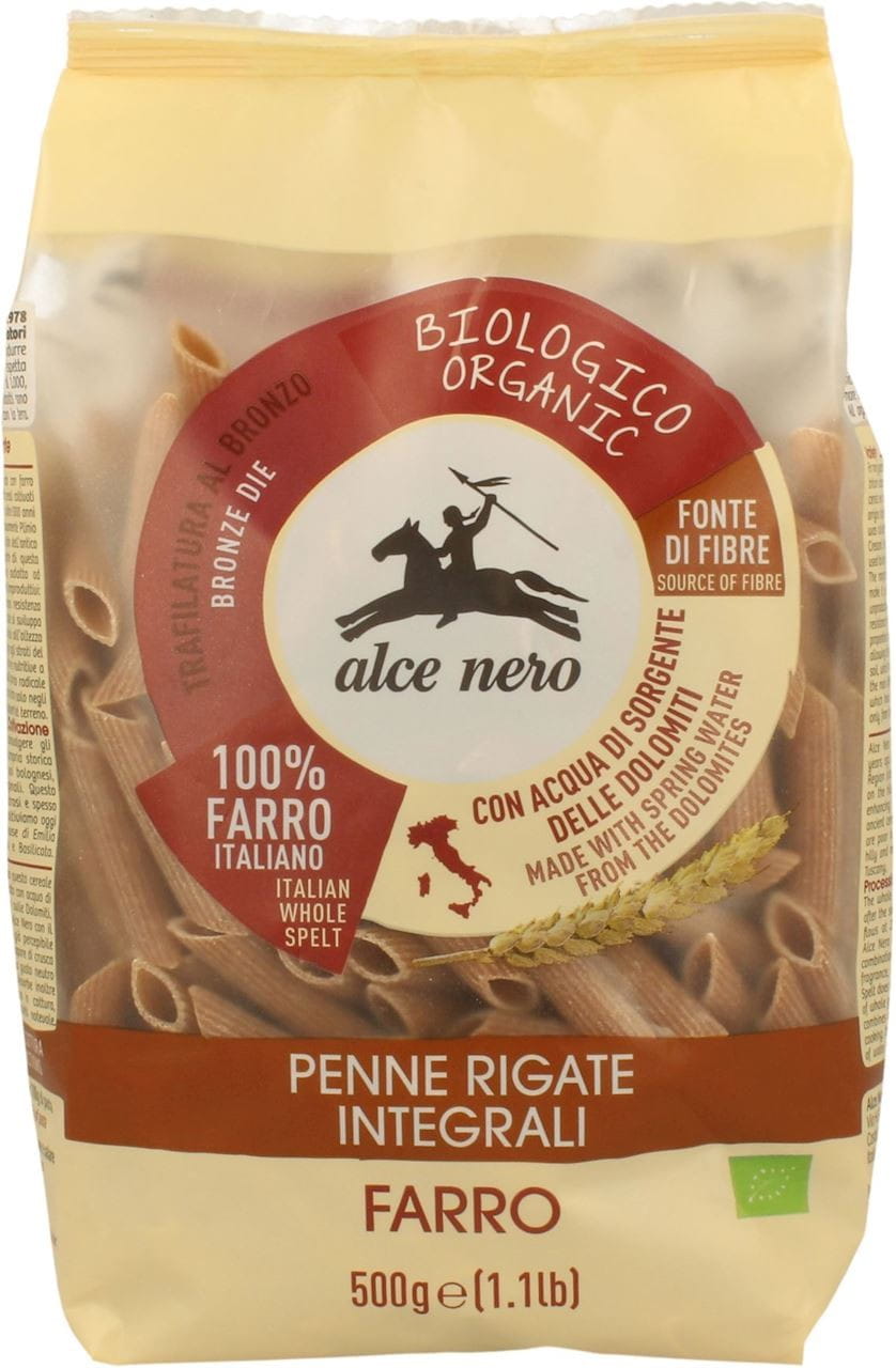 Penne (Dinkelvollkorn) Nudeln BIO 500 g - ALCE NERO