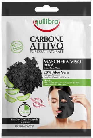 Masque facial au charbon actif 1 pièce EQUILIBRA