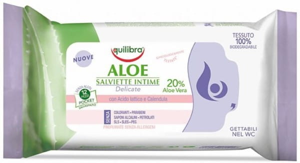 Lingettes EQUILIBRA Aloe pour l'hygiène intime