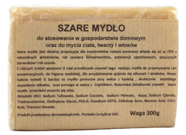 300 g of CARMEN gray soap for washing the hair body