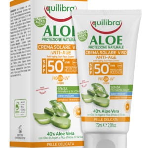 Crème solaire SPF 50 + EQUILIBRA anti-rides