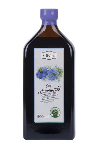 Schwarzkümmelöl, kaltgepresst, unraffiniert, roh 500ml OLVITA