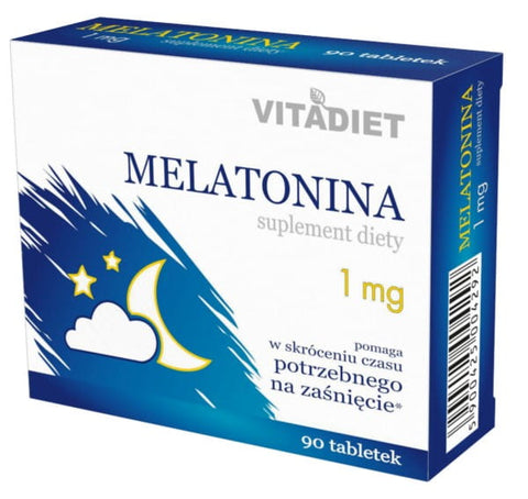 Mélatonine 1mg 90 tab VITADIET sommeil réparateur