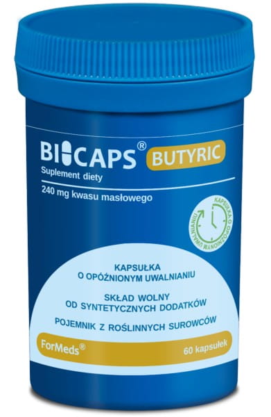 Bicaps acide butyrique 60 gélules FORMEDS faible en acide