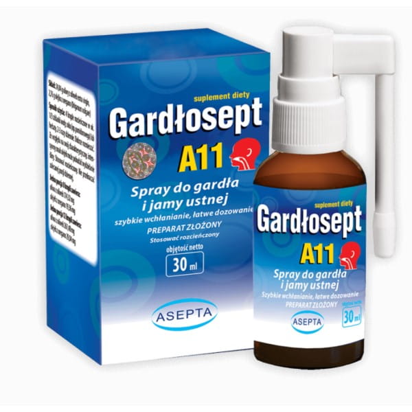 Gardłosept a11 throat spray 30 ml ASEPTA