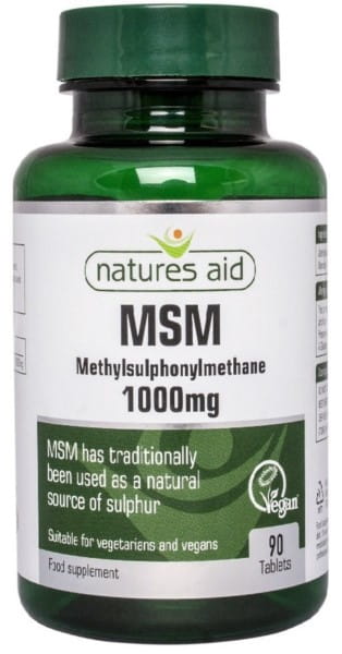 MSM 1000 MG 90 tab. organic sulfur NATURES AID