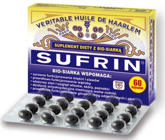 60 capsules renforcent les muscles et les articulations avec le soufre SUFRIN