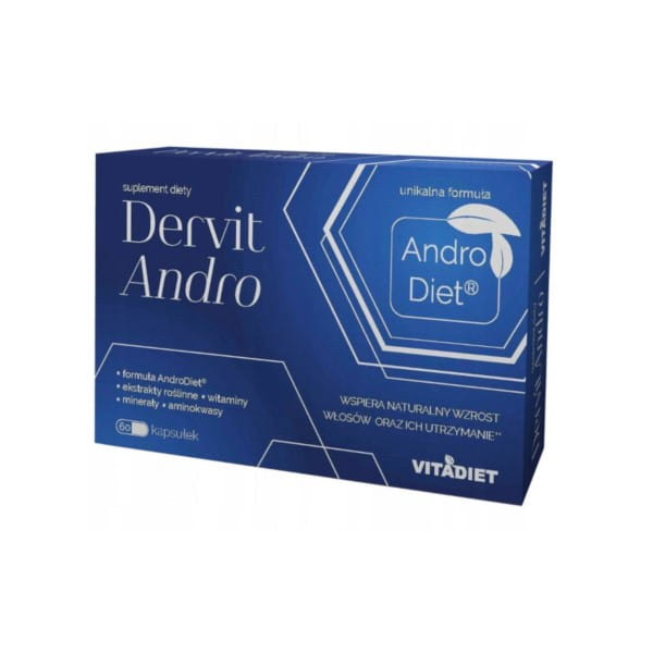 Dervit andro 60 capsules against hair loss - VITADIET