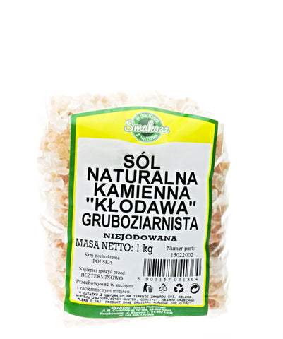 Natursteinsalz aus Kłodawa, rosa, grobkörnig, nicht jodiert 1kg LECKER