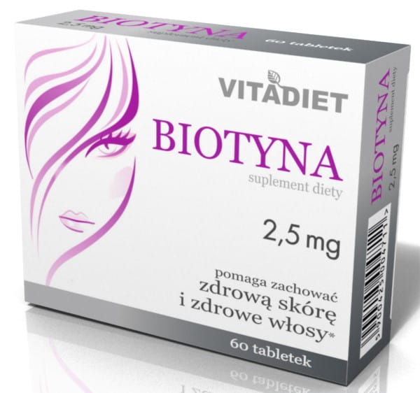 Biotine 25 MG 60 comp VITADIET beaux cheveux