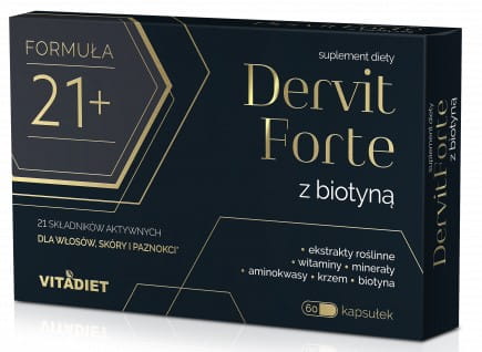 Dervit FORTE mit Biotin 60 Kapseln für VITADIET Haar