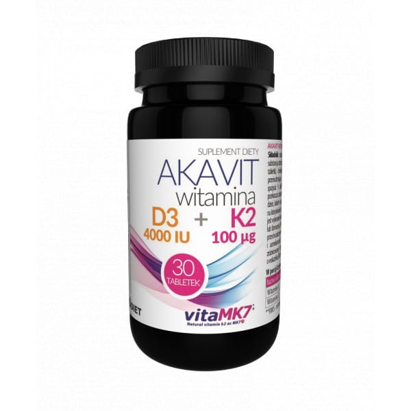 Akavit Vitamin D3 4000 K2 100 30 tablets VITADIET