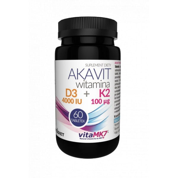 Akavit Vitamine D3 4000 K2 100 60 comprimés VITADIET