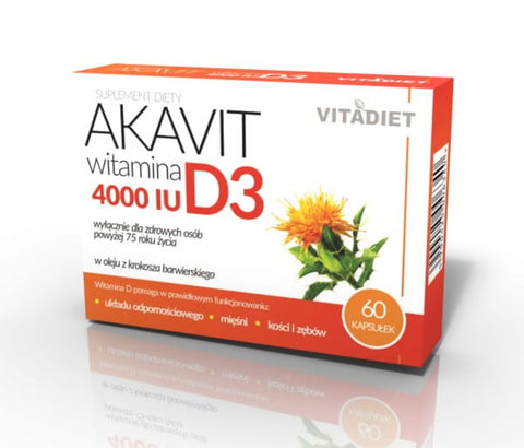 Akavit Vitamine D3 4000 UI 60 gélules VITADIET