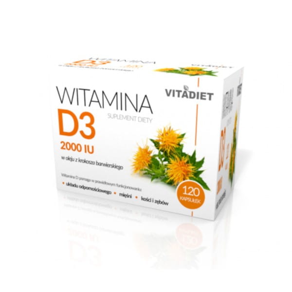 Akavit Vitamin D3 2000 IU 120 capsules VITADIET