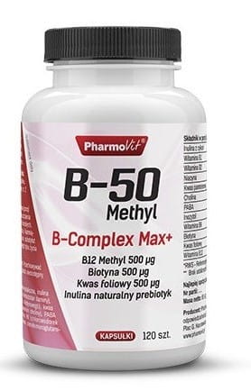 B - 50 Méthyl B - COMPLEX max + 120 gélules PHARMOVIT