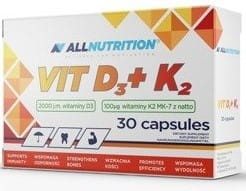 Vitamin D3 2000 K2 30 capsules ALLNUTRITION resistance