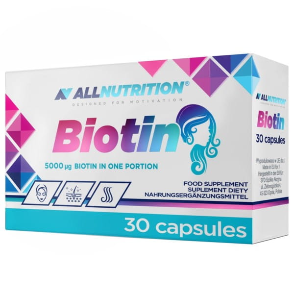 Biotyn Biotine 5 MG 30 Gélules Cheveux Peau ALLNUTRITION