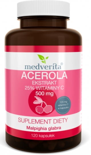 Acerola Extract 25% 500 MG 120 Capsules MEDVERITA