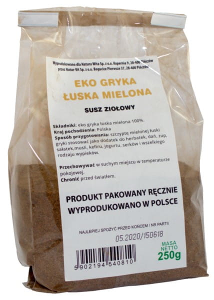 Ground buckwheat hulls EKO 250g NATURA WELCOME