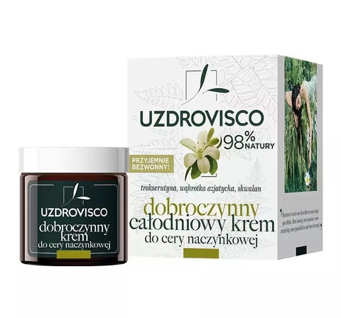 Crème visage toute la journée pour peau couperosée 50 ml - UZDROVISCO