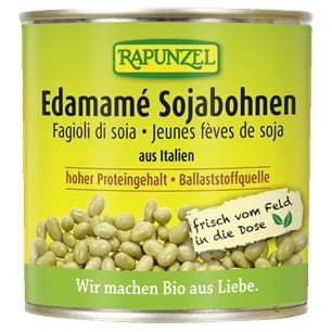 Fèves de soja Edamame en saumure biologique 200 g (130 g) (boîte) - RAPUNZEL