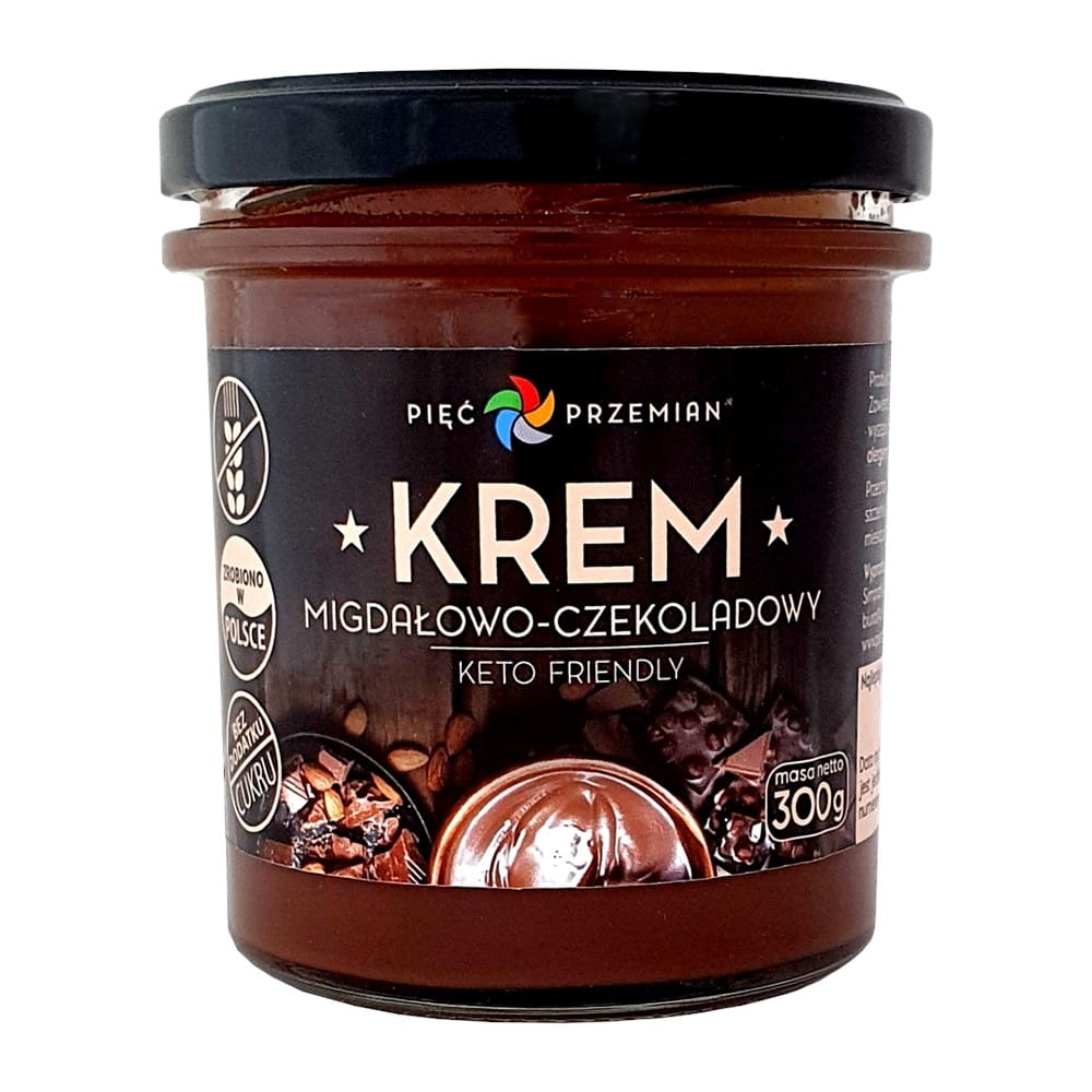 Crème Keto aux amandes et au chocolat 300g CINQ CHANGEMENTS