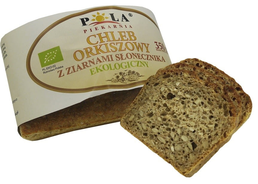 Organic spelled bread with sunflower seeds 350 g - POLA