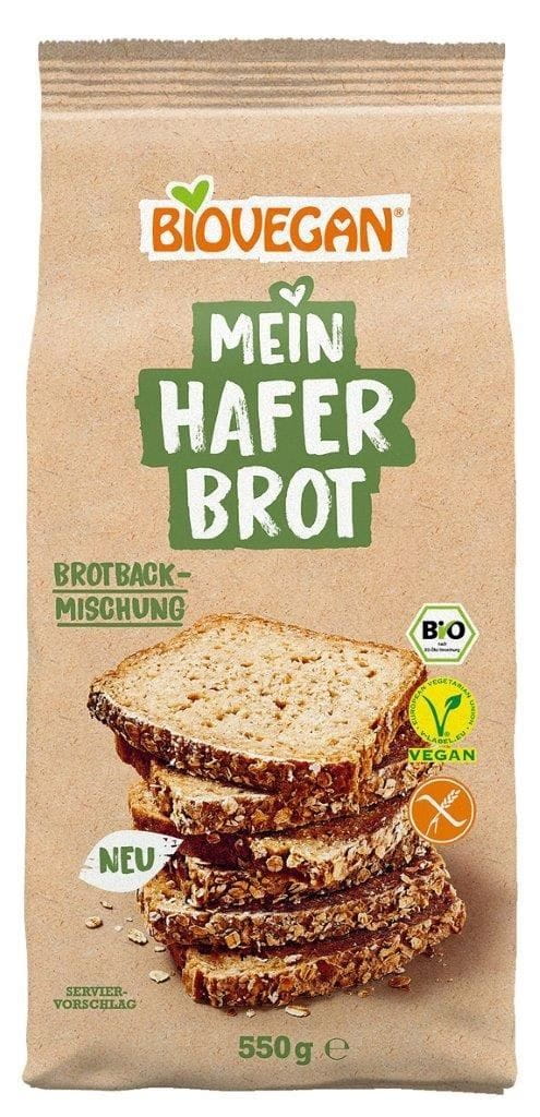 Hafer-Mais-Brotmischung glutenfrei BIO 550 g - BIOVEGAN