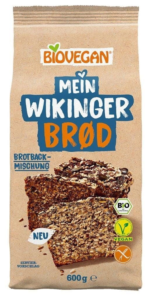 Eine Mischung zum Backen von Brot mit Körnern glutenfrei BIO 600 g - BIOVEGAN