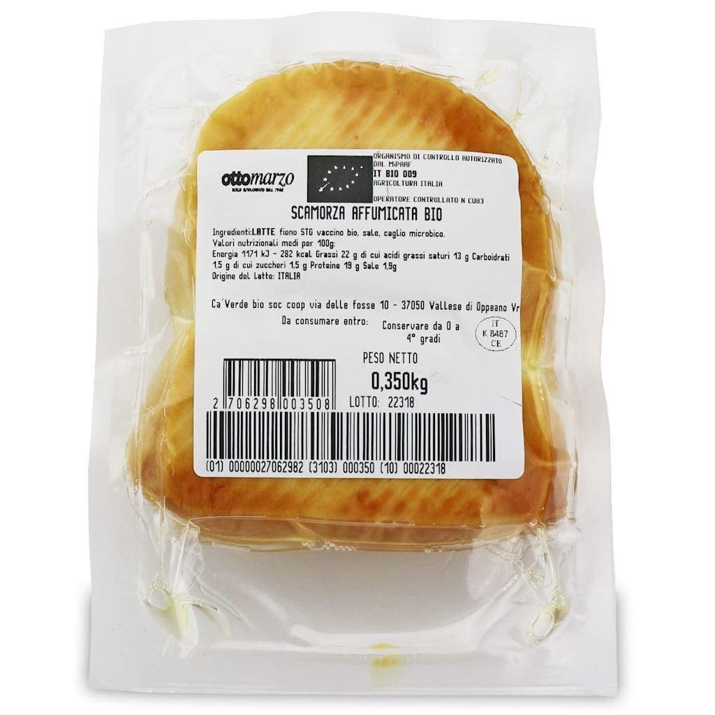 Smoked Scamorza affumicata cheese BIO 03.8 kg - CA'VERDE