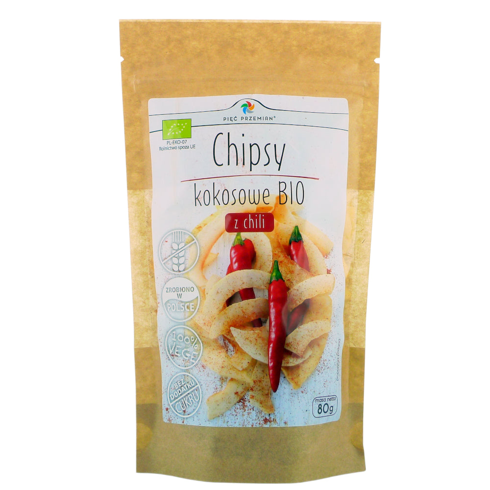 Chips de noix de coco au piment BIO 80g CINQ CHANGEMENTS