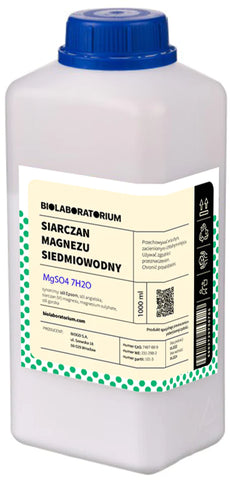 Sel d'Epsom Sel d'Epsom sulfate de magnésium heptahydraté 1000g BioLaboratoire