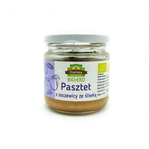 Pâté aux lentilles et aux prunes, sans gluten BIO 160 g - FARMA ŚWIĘTOKRZYSKA