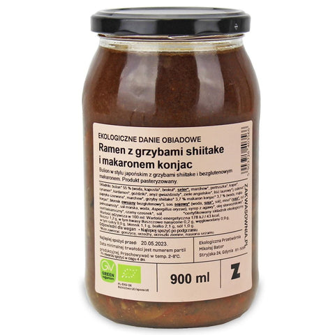 Ramen soup with shiitake mushrooms and konjac noodles ORGANIC 900 ml - ZAKWASOWNIA