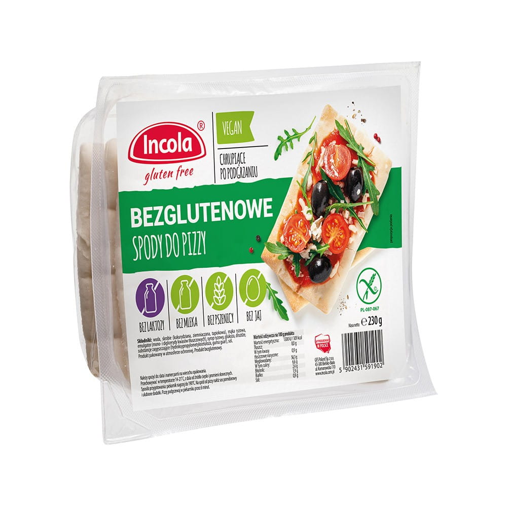 Gluten-free pizza bases 230 g