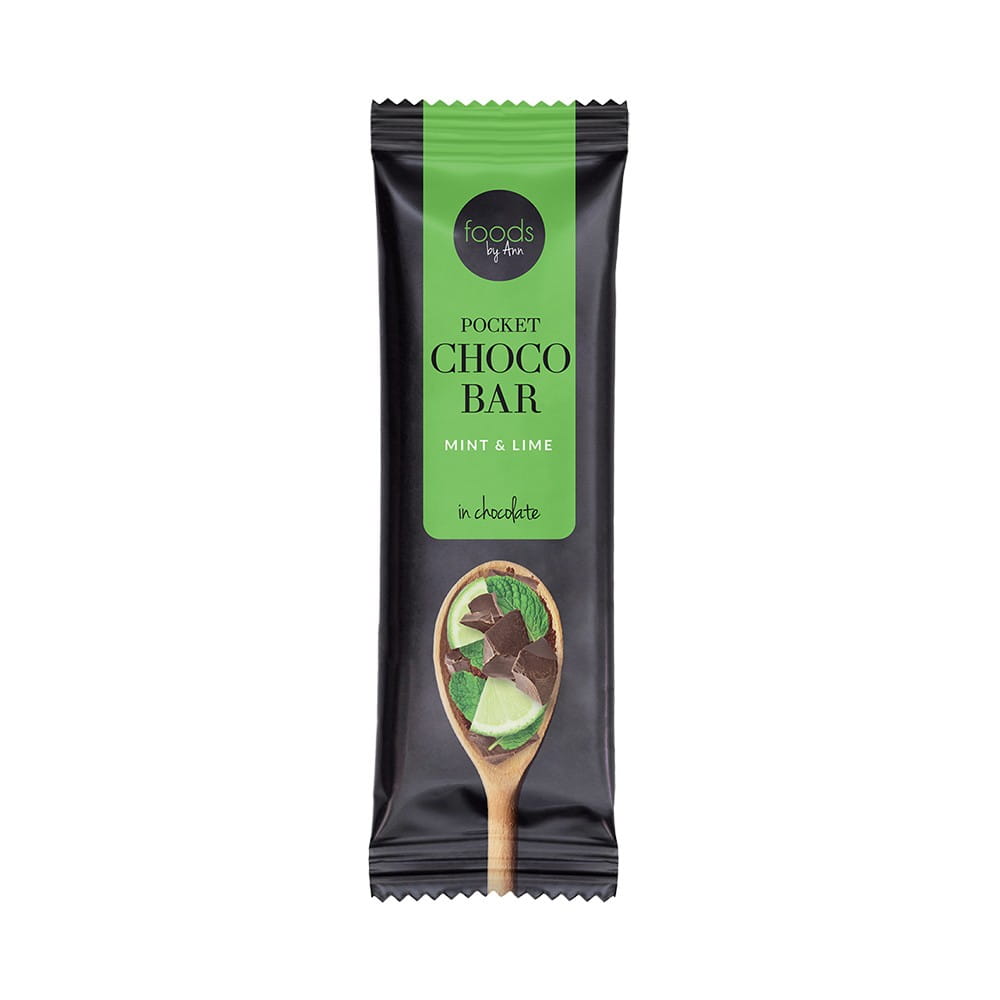 Chocolate bar Mint &amp; Lime in Chocolate 35 g FOODS BY ANN