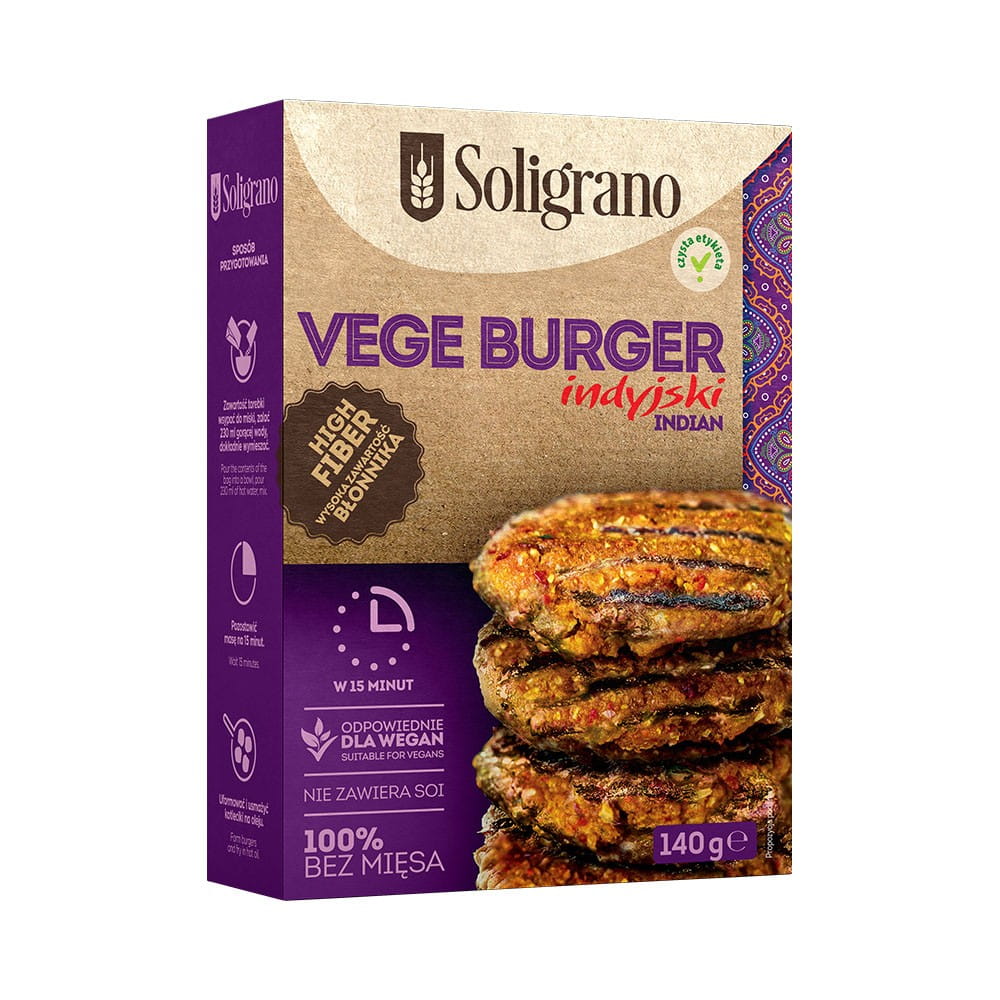 Burger indien aux légumes 140 g - SOLIGRANO