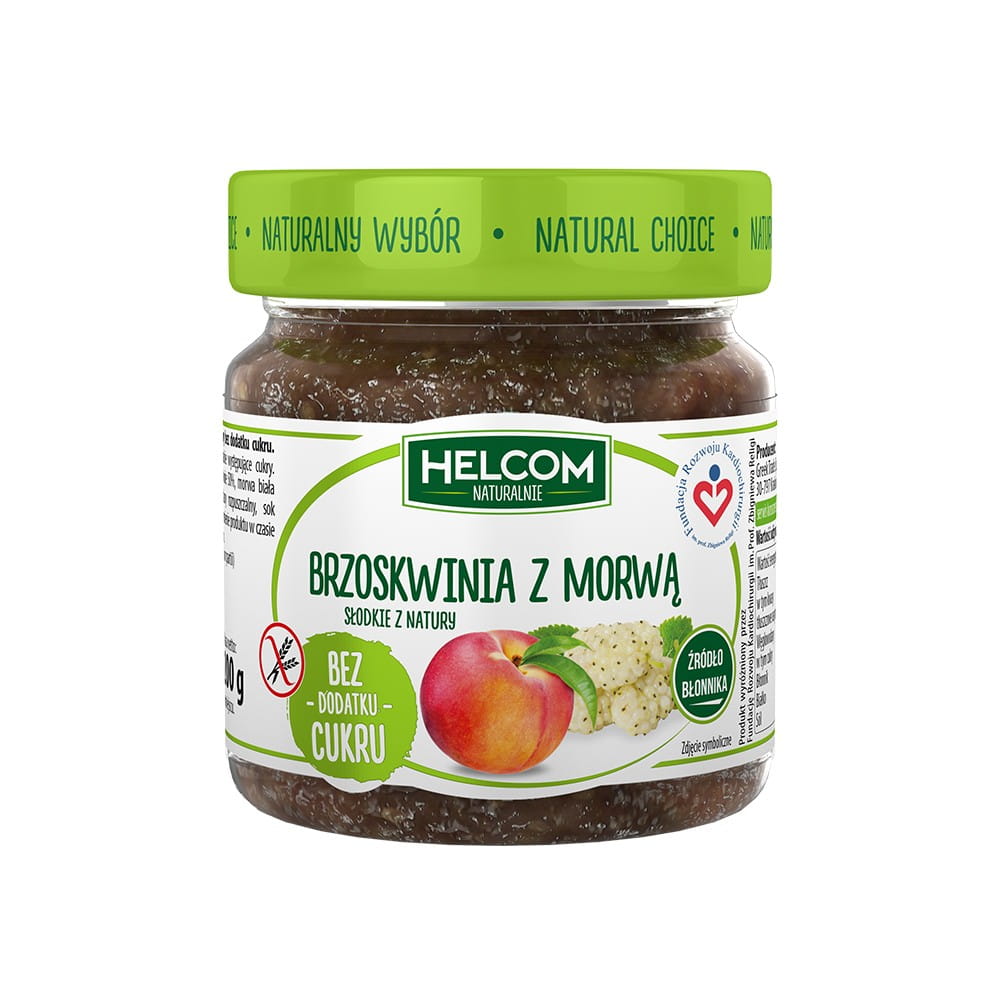 Peach and mulberry fruit paste 200 g - HELCOM