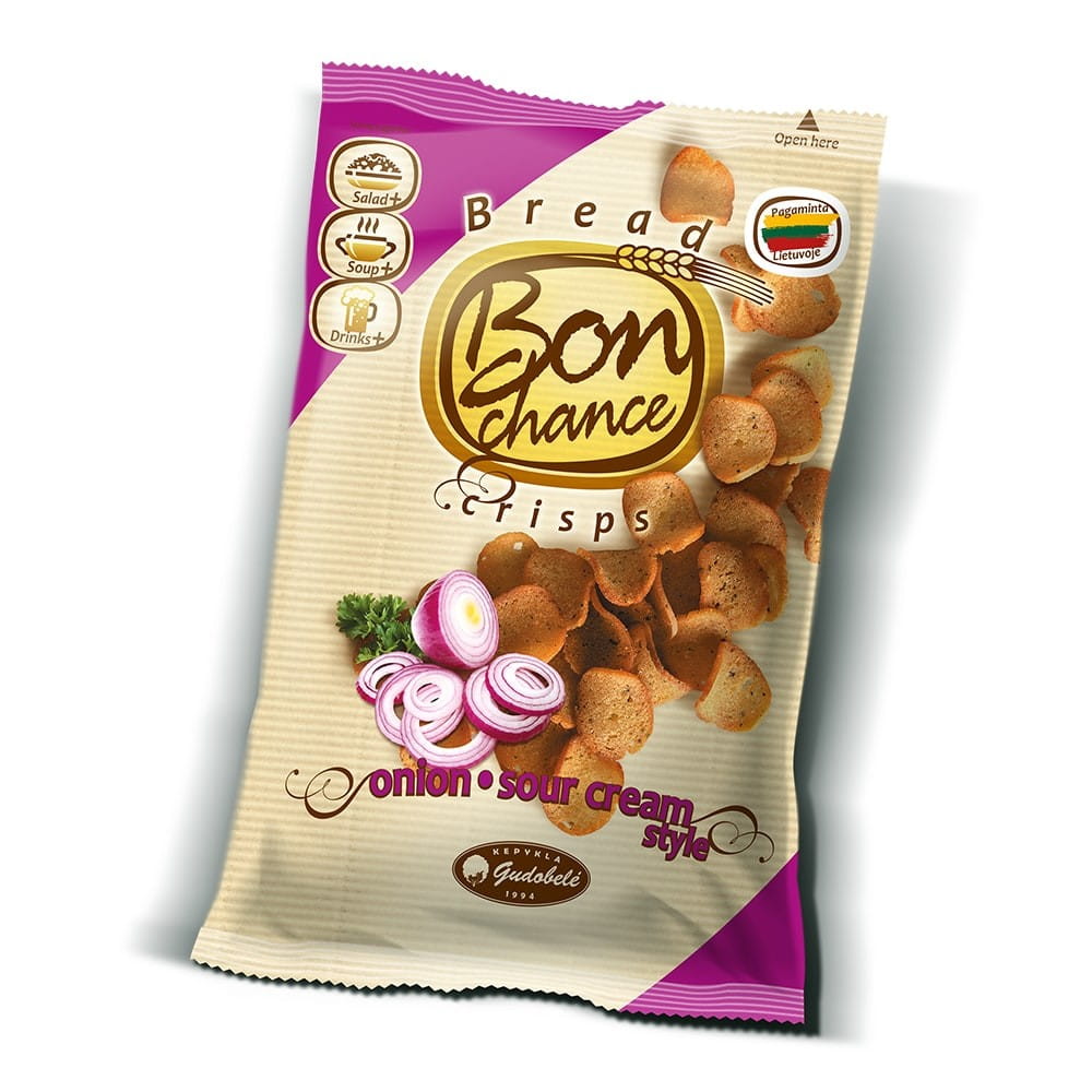 Cream onion bread chips 120 g - BONCHANCE