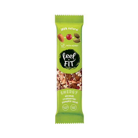 Nussriegel mit Mandeln, Cranberry und Kürbis 35 g - FEEL FIT