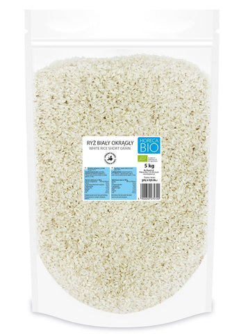 ORGANIC ROUND WHITE RICE 5 kg - HORECA