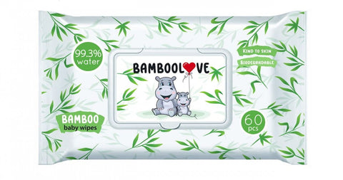 SERVIETTES HYDRATANTES EN BAMBOU 60 pièces - BAMBOOLOVE