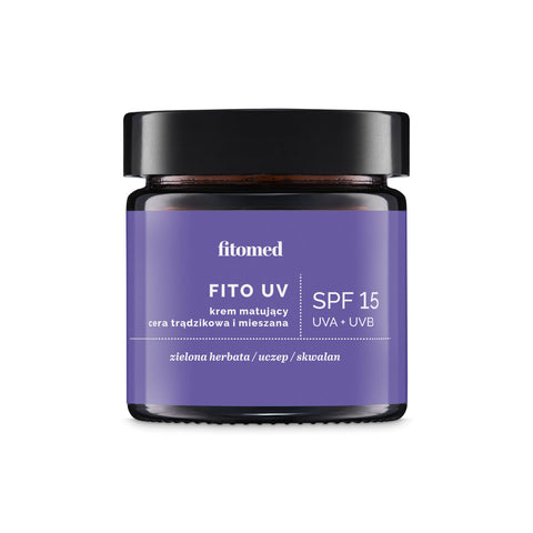 FITO UV crème matifiante SPF15 pour peaux acnéiques et mixtes 50 ml FITOMED