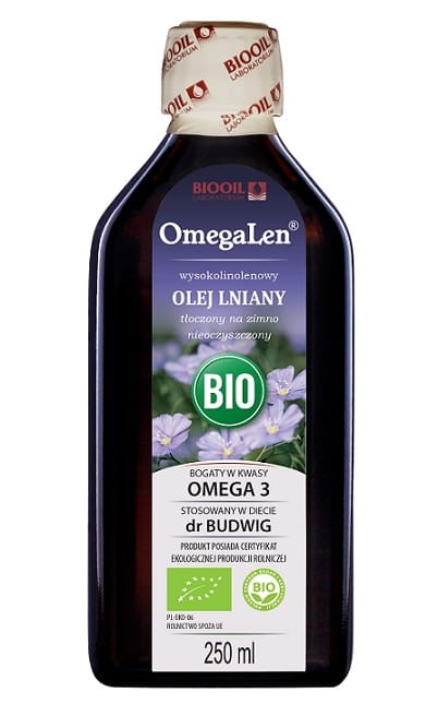 Sale LINEN OIL COLD PRESSED HIGH COLINOLES ORGANIC 250 ml - OMEGALEN